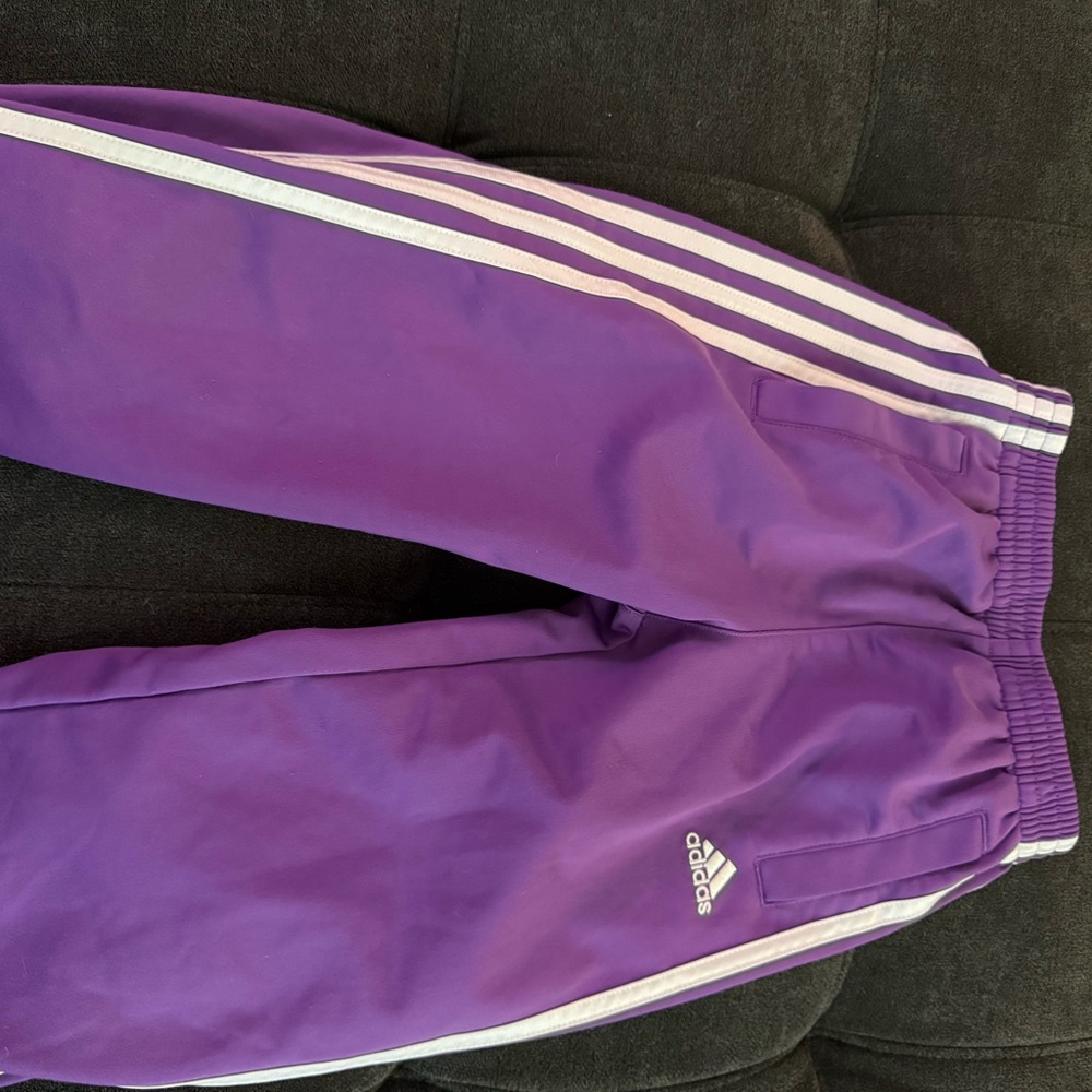 Adidas Kids Jogger Set in Vibrant Purple - Picture 5 of 6